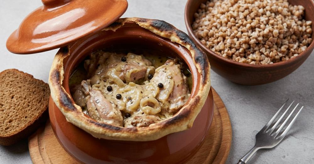 Заяц тушенный в горшочке