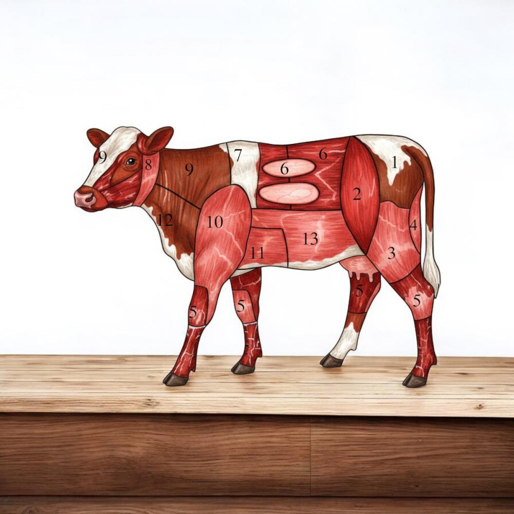 Телятина - части туши