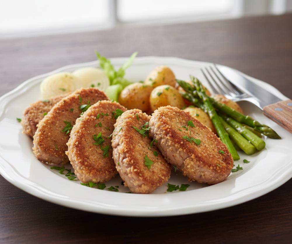 Котлеты из отварных говяжьих мозгов