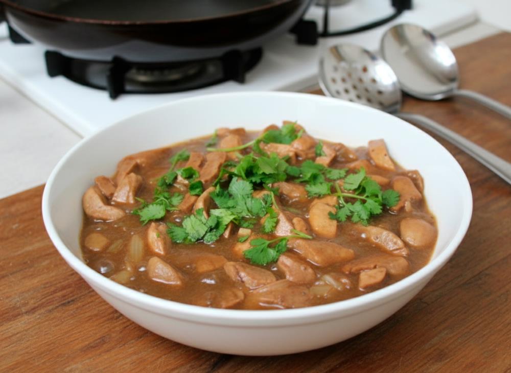 Бычьи семенники с гранатовым сиропом и специями