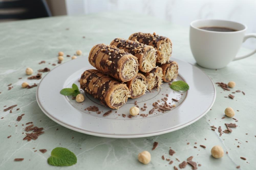 Трубочки с фисташкой и кадаифом