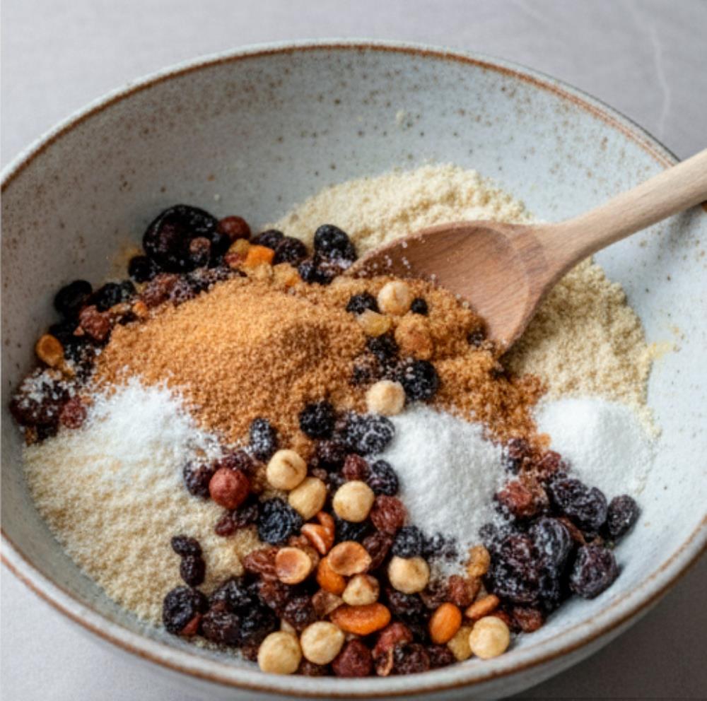 Смешивание сухих компонентов: