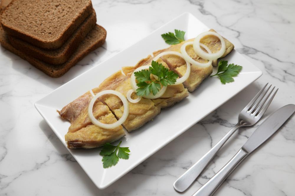 Домашняя вяленая скумбрия с горчицей