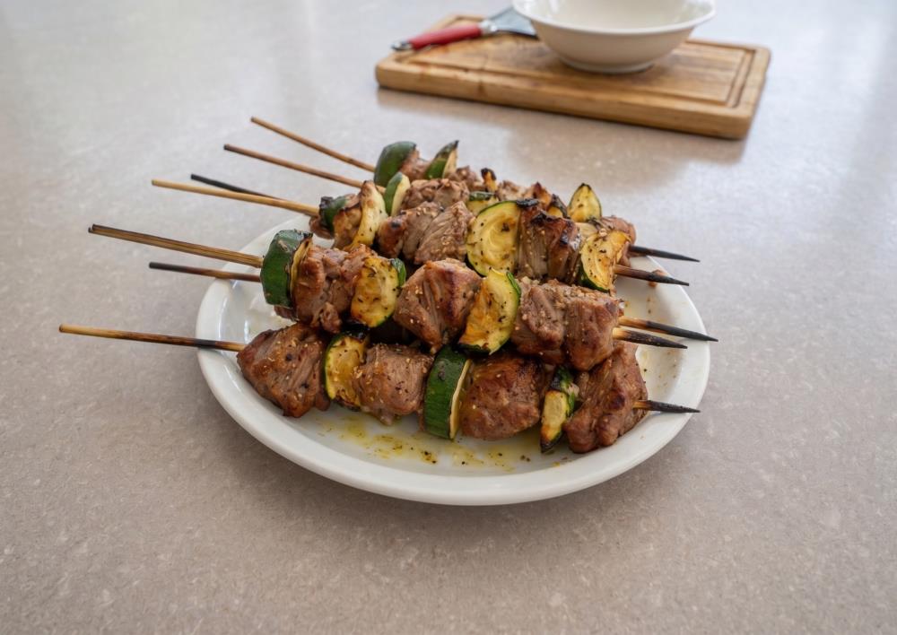 Шашлык из баранины с кабачками
