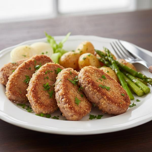 Котлеты из отварных говяжьих мозгов