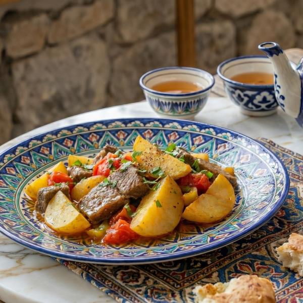 Жаркое из мяса с картофелем - Жаркови гушти