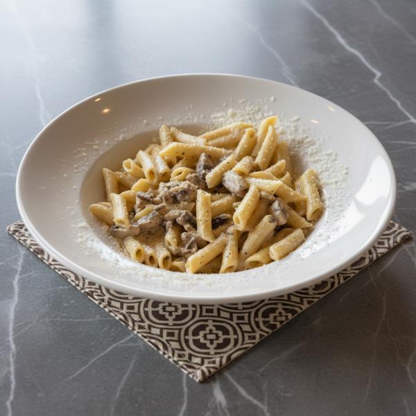 Паста с грибами и сливочным соусом