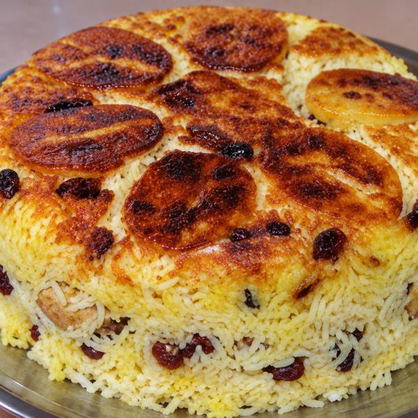 Рисовая бабка с курицей