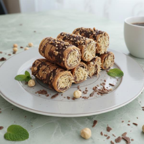 Трубочки с фисташкой и кадаифом