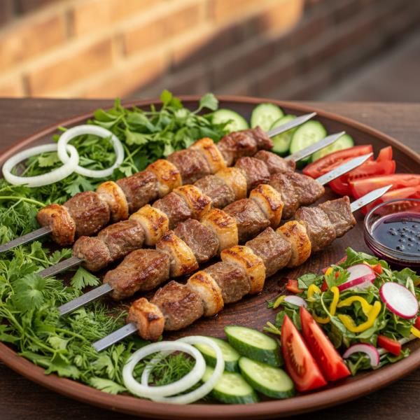 Шашлык из баранины с жиром